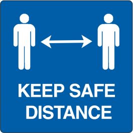 "Keep safe distance"-sticker (Maxi-Loka Premium)