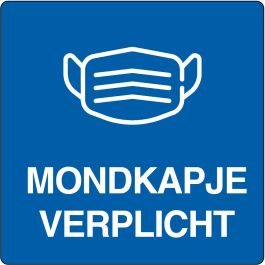 "Mondkapje verplicht"-sticker (Maxi-Loka Premium)