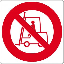 Vloerpictogram “verboden voor heftrucks”