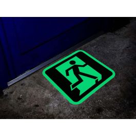 Nooduitgang pictogram glow-in-the-dark