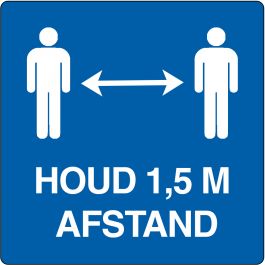 "Houd 1,5 m afstand"-sticker (Maxi-Loka Premium)