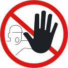 Anti-slip-vloerpictogram “verboden voor onbevoegden”