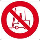 Vloerpictogram “verboden voor heftrucks”
