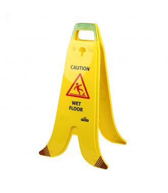 Banana inklapbaar waarschuwingsbord natte vloer