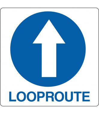 Vloerpictogram “looproute verplicht”