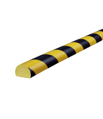 Knuffi stootrand vlakprofiel type C – geel-zwart – 5 meter