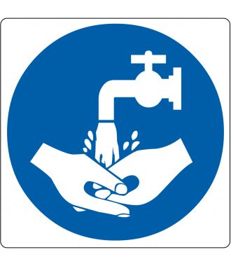 Vloerpictogram “handen wassen verplicht”